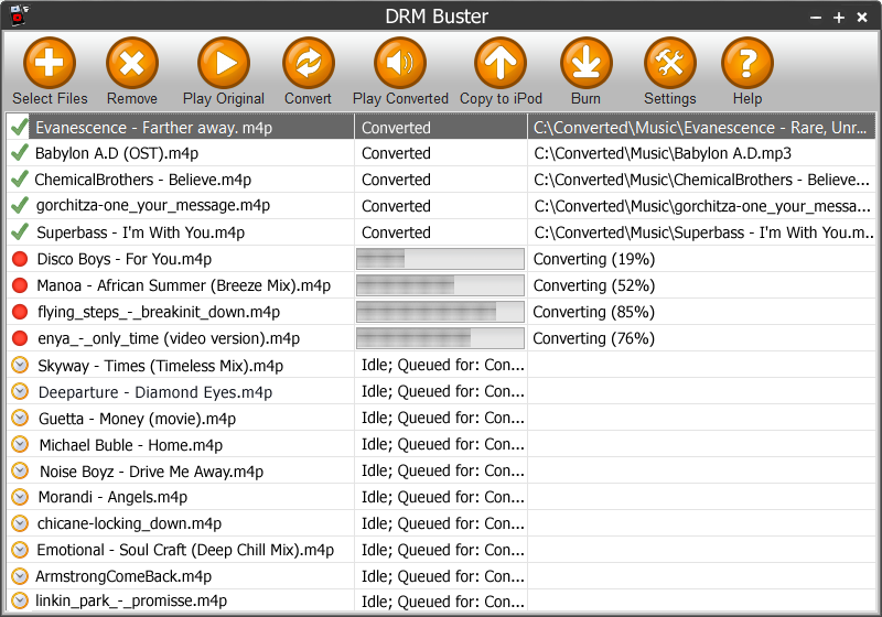 Convert M4P to MP3